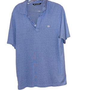 Travis Mathew Light Blue Polo Shirt M